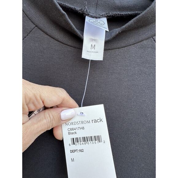 Alternative Apparel MockNeck Long Sleeve A-line Dress Stretch NEW Med Blue Modal - Picture 7 of 9